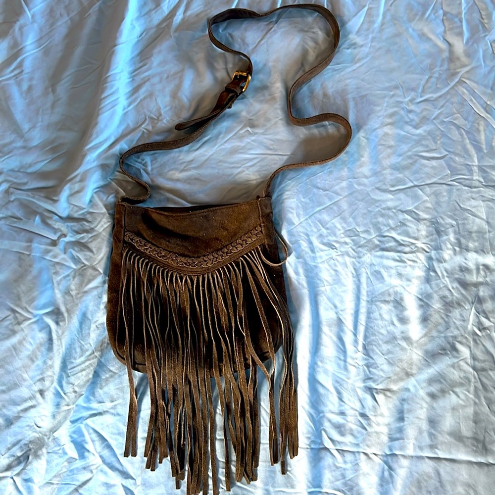 Earthbound trading co. suede satchel purse